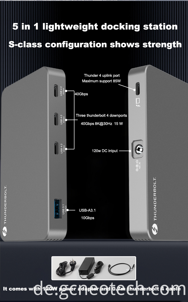 Thunderbolt 4 Dock USB C Docking Station